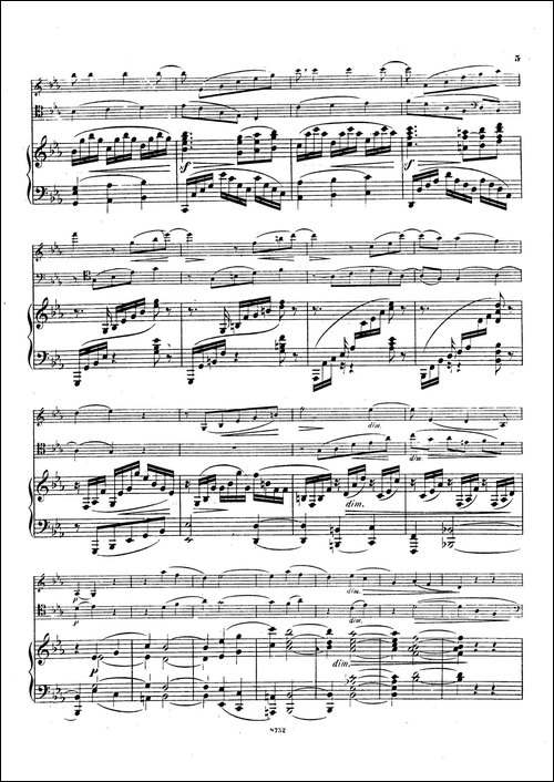 Piano Trio No.3 in c Minor Op.101-c小调第三钢琴三重奏-钢琴谱