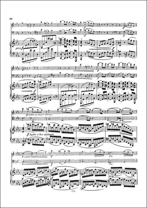 Piano Trio No.3 in c Minor Op.101-c小调第三钢琴三重奏-钢琴谱