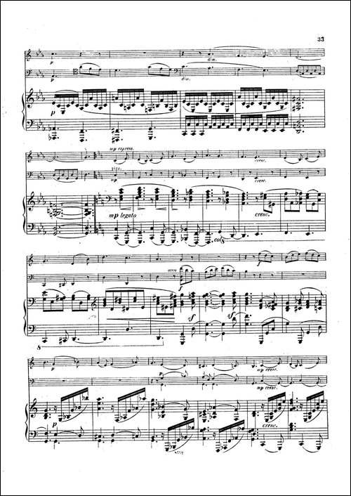 Piano Trio No.3 in c Minor Op.101-c小调第三钢琴三重奏-钢琴谱