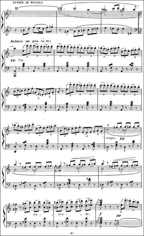Carmen for Solo Piano-卡门全剧钢琴独奏版-No.2-钢琴谱