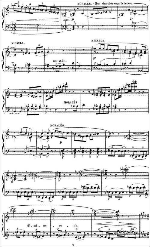 Carmen for Solo Piano-卡门全剧钢琴独奏版-No.2-钢琴谱