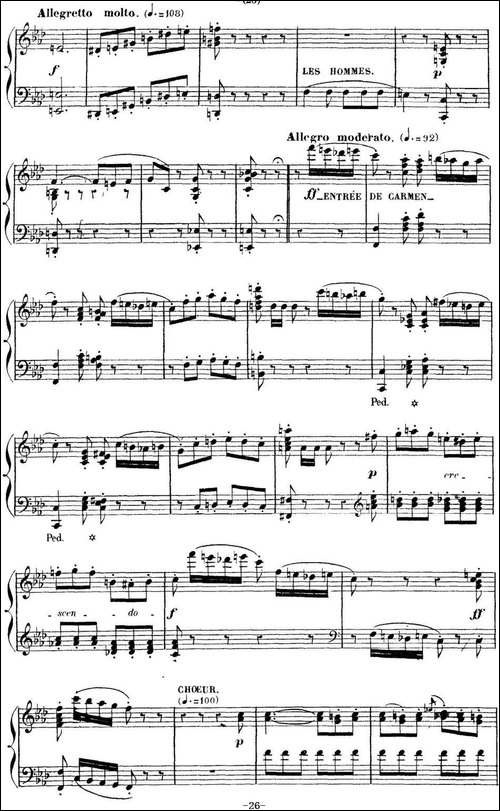 Carmen for Solo Piano-卡门全剧钢琴独奏版-No.4-钢琴谱