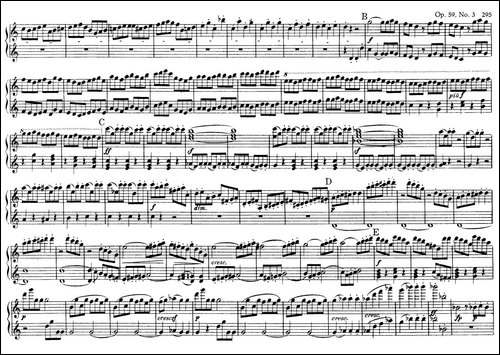 String Quartet No.9 in C Major Op.59-3 - 4 Hands-C大调第九弦乐四重奏-钢琴谱