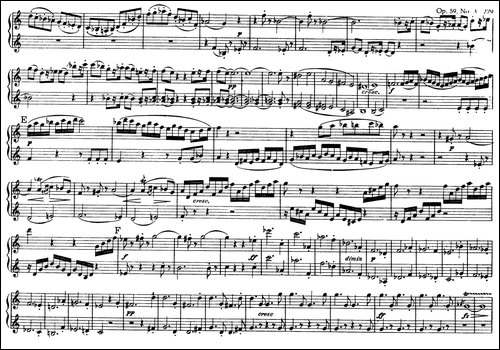String Quartet No.9 in C Major Op.59-3 - 4 Hands-C大调第九弦乐四重奏-钢琴谱