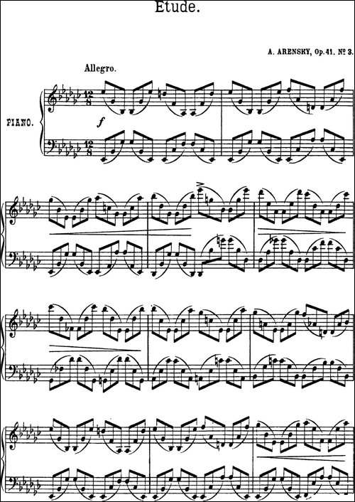 Quatre Etudes Op.41 Op.2-4首练习曲·3-钢琴谱