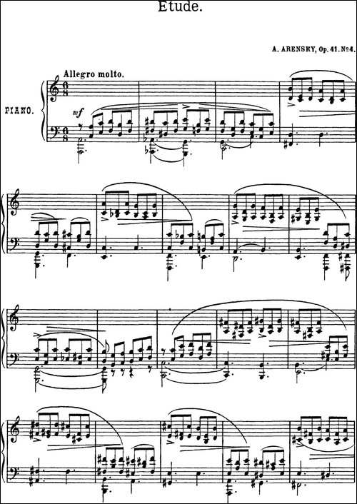 Quatre Etudes Op.41 Op.4-4首练习曲·4-钢琴谱