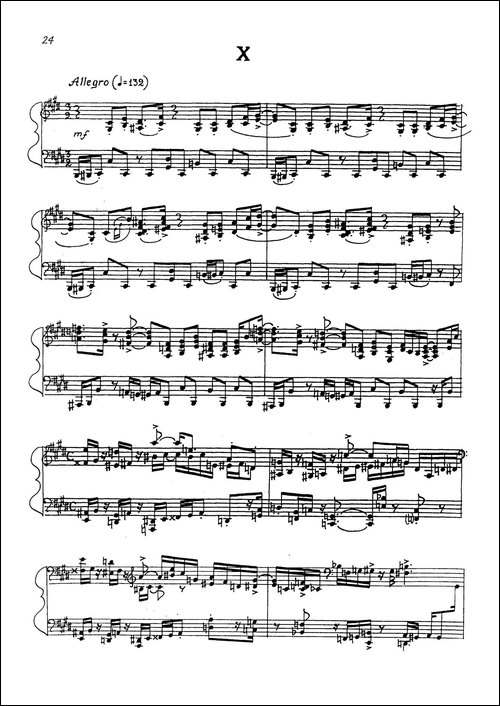 24 Preludes Op.53-24首前奏曲· Ⅹ-钢琴谱