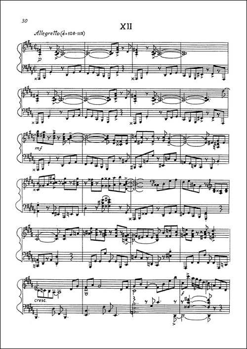 24 Preludes Op.53-24首前奏曲·Ⅻ-钢琴谱