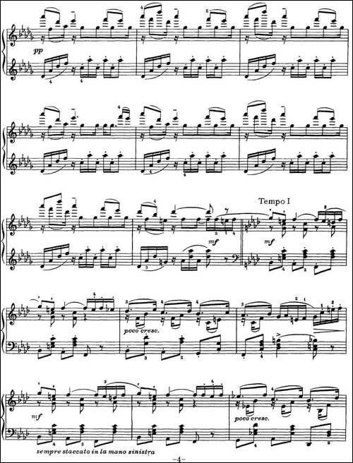 柴可夫斯基18首钢琴小品Op.72-1.Impromptu in F Minor-钢琴谱