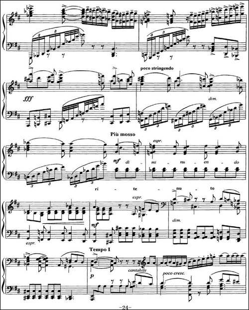 柴可夫斯基18首钢琴小品Op.72-5.Meditation-钢琴谱
