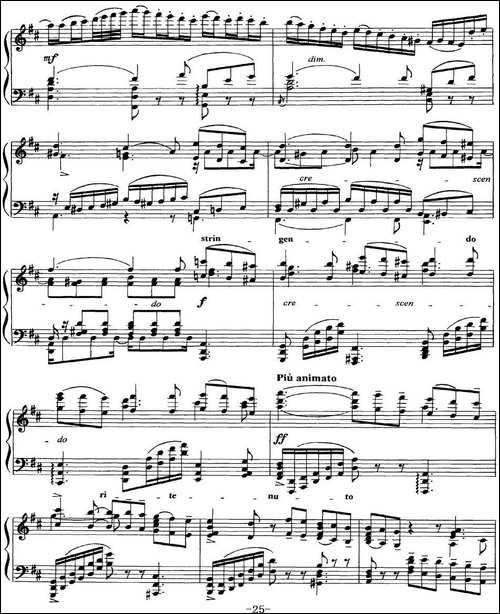 柴可夫斯基18首钢琴小品Op.72-5.Meditation-钢琴谱