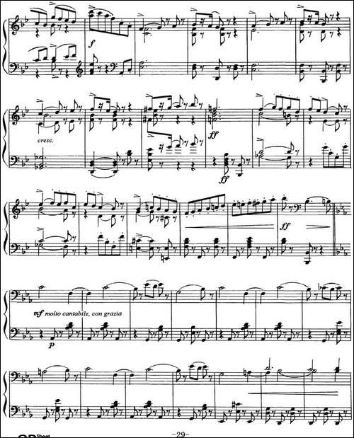 柴可夫斯基18首钢琴小品Op.72-6.Mazurque pour danser-钢琴谱