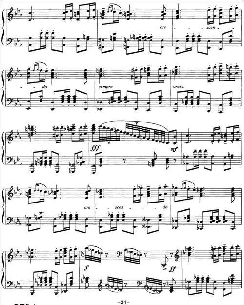 柴可夫斯基18首钢琴小品Op.72-7.Polacca de concert-钢琴谱