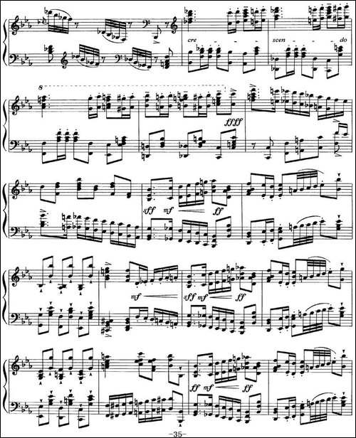 柴可夫斯基18首钢琴小品Op.72-7.Polacca de concert-钢琴谱