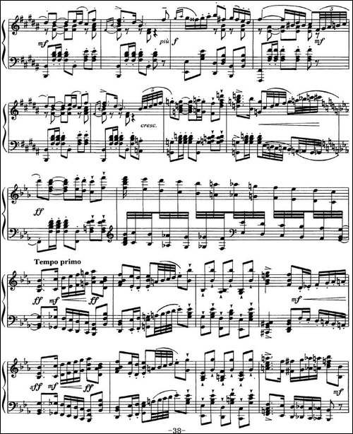 柴可夫斯基18首钢琴小品Op.72-7.Polacca de concert-钢琴谱