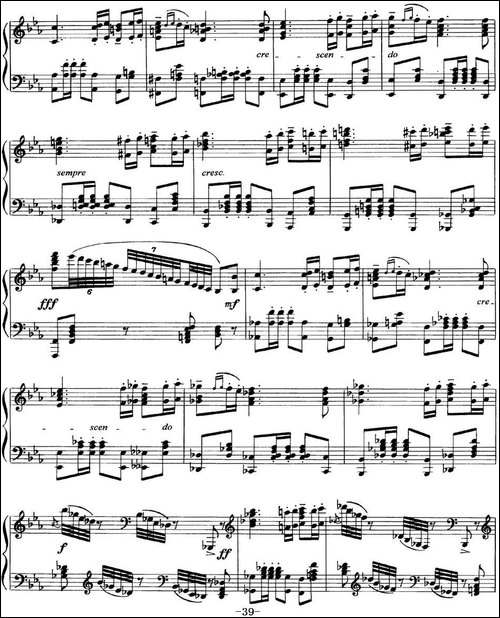 柴可夫斯基18首钢琴小品Op.72-7.Polacca de concert-钢琴谱