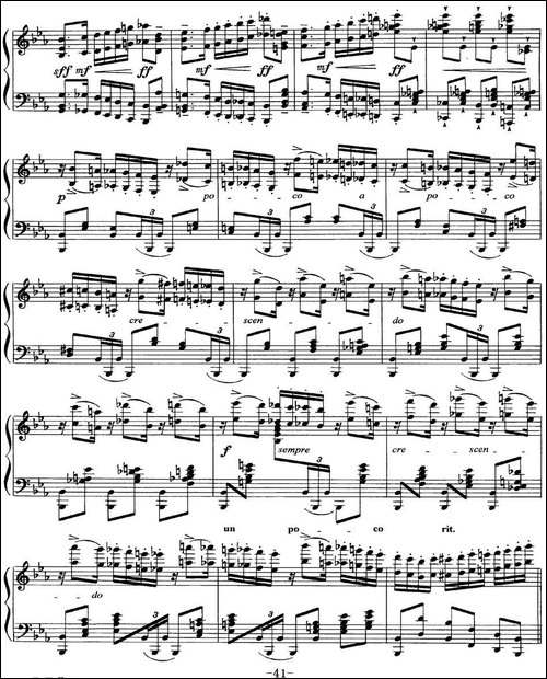 柴可夫斯基18首钢琴小品Op.72-7.Polacca de concert-钢琴谱