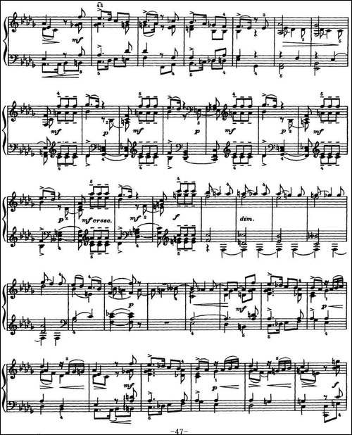 柴可夫斯基18首钢琴小品Op.72-9.Un poco di Schumann-钢琴谱