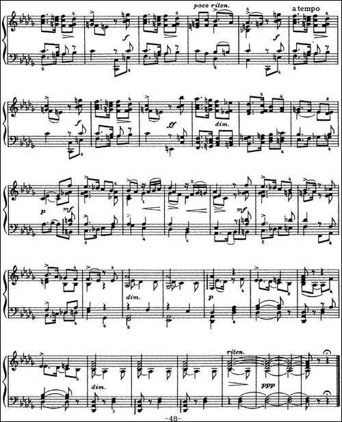 柴可夫斯基18首钢琴小品Op.72-9.Un poco di Schumann-钢琴谱