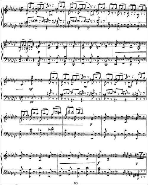 柴可夫斯基18首钢琴小品Op.72-10.Scherzo-fantaisie-钢琴谱