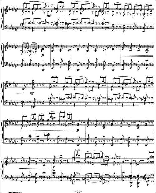 柴可夫斯基18首钢琴小品Op.72-10.Scherzo-fantaisie-钢琴谱