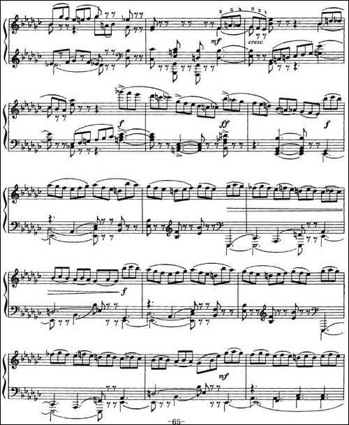 柴可夫斯基18首钢琴小品Op.72-10.Scherzo-fantaisie-钢琴谱