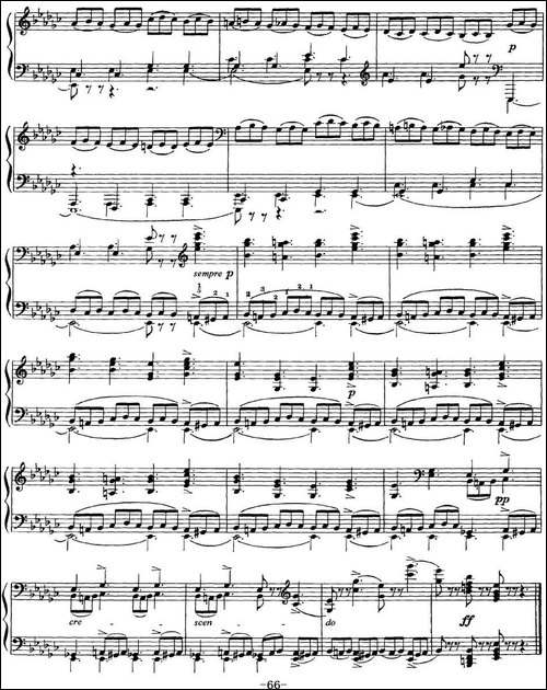 柴可夫斯基18首钢琴小品Op.72-10.Scherzo-fantaisie-钢琴谱