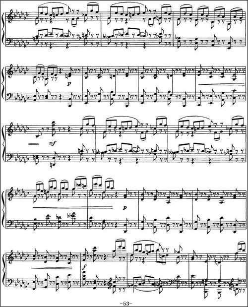 柴可夫斯基18首钢琴小品Op.72-10.Scherzo-fantaisie-钢琴谱