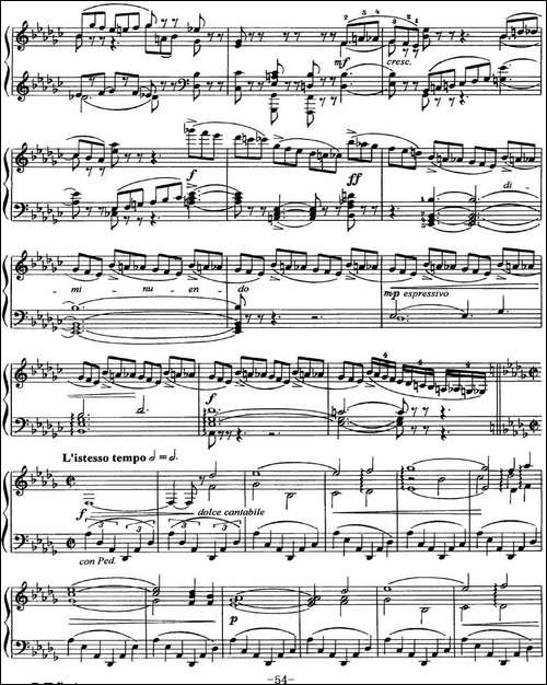 柴可夫斯基18首钢琴小品Op.72-10.Scherzo-fantaisie-钢琴谱