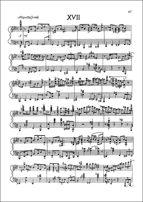 24 Preludes Op.53-24首前奏曲·XVII-钢琴谱