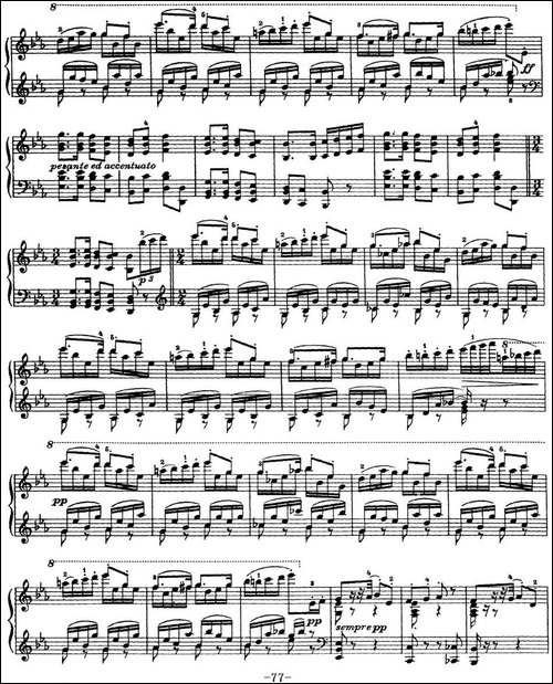 柴可夫斯基18首钢琴小品Op.72-13.Echo rustique-钢琴谱