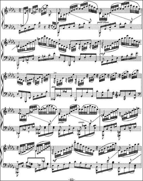 柴可夫斯基18首钢琴小品Op.72-14.Chant elegiaque-钢琴谱