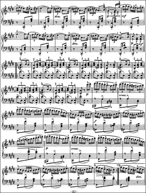 柴可夫斯基18首钢琴小品Op.72-15.Un poco di Chopin-钢琴谱