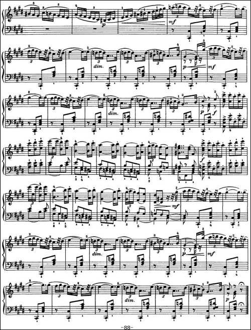 柴可夫斯基18首钢琴小品Op.72-15.Un poco di Chopin-钢琴谱
