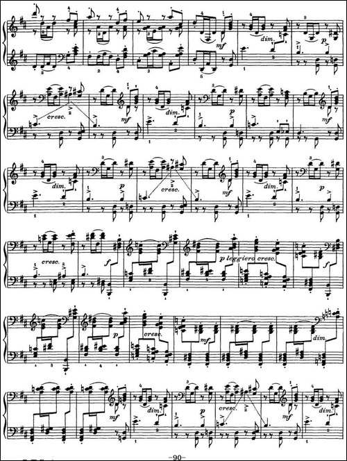 柴可夫斯基18首钢琴小品Op.72-16.Valse a cinq temps-钢琴谱