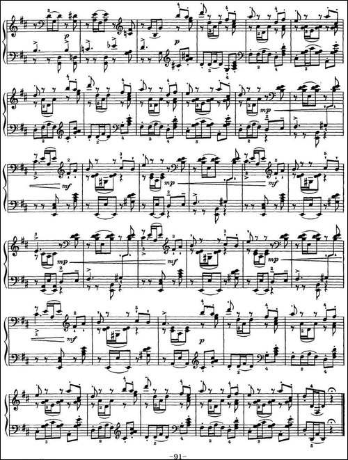 柴可夫斯基18首钢琴小品Op.72-16.Valse a cinq temps-钢琴谱