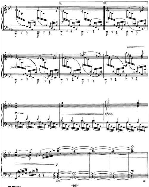 柴可夫斯基18首钢琴小品Op.72-17.Passe lointain-钢琴谱