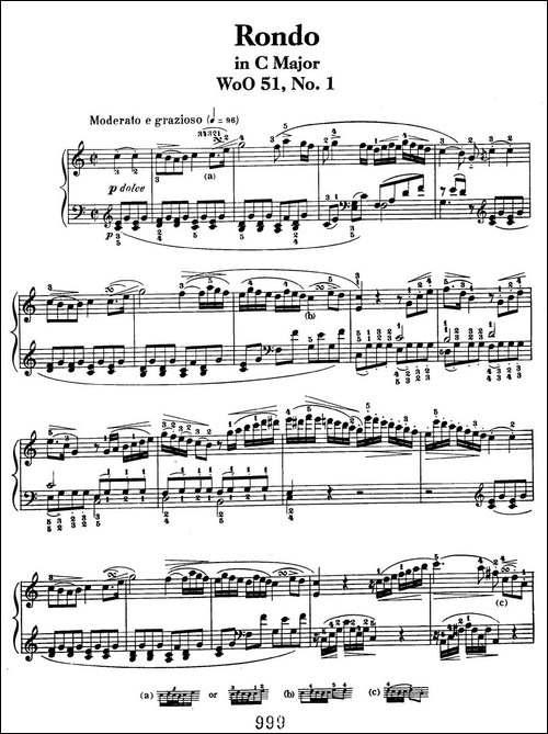 Two Rondos Op.51 No.1-2首回旋曲·1、C大调-钢琴谱