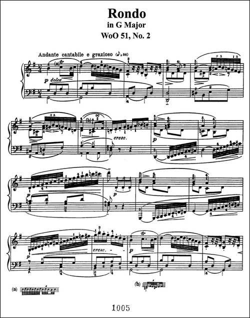 Two Rondos Op.51 No.1-2首回旋曲·2、G大调-钢琴谱
