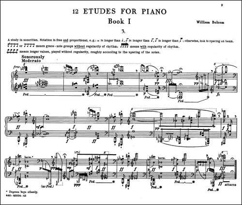 12 Etudes for Piano-博尔科姆12首钢琴练习曲·3-钢琴谱