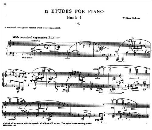 12 Etudes for Piano-博尔科姆12首钢琴练习曲·4-钢琴谱