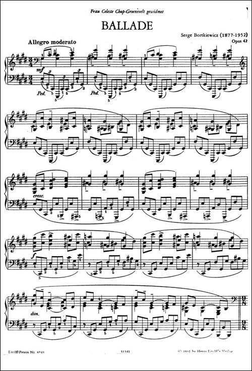 Ballade in c-sharp Minor Op.42-升c小调叙事曲-钢琴谱