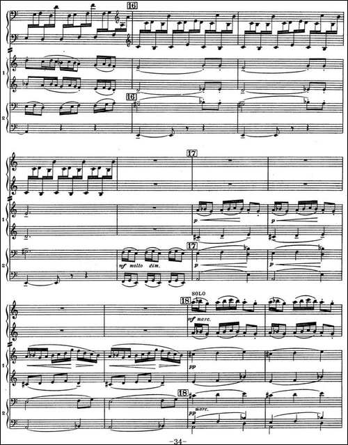 Nights in the Gardens of Spain 西班牙花园之夜 双钢琴版-Ⅱ-Danza lejan-钢琴谱