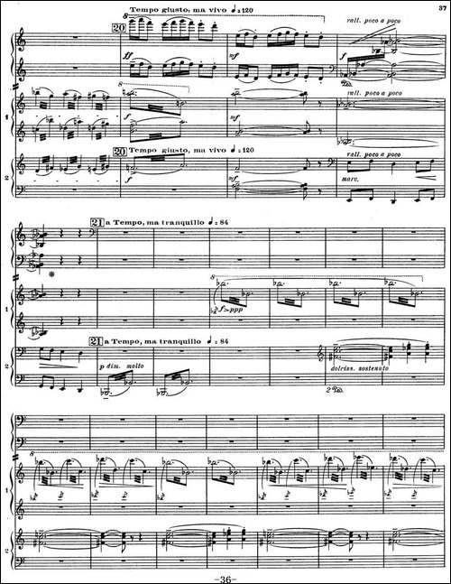 Nights in the Gardens of Spain 西班牙花园之夜 双钢琴版-Ⅱ-Danza lejan-钢琴谱