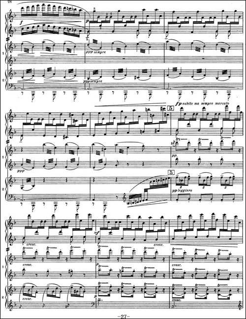 Nights in the Gardens of Spain 西班牙花园之夜 双钢琴版-Ⅱ-Danza lejan-钢琴谱
