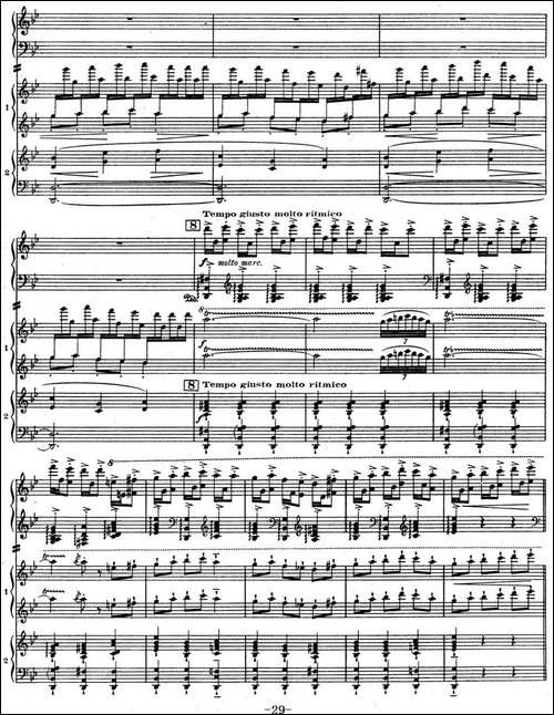 Nights in the Gardens of Spain 西班牙花园之夜 双钢琴版-Ⅱ-Danza lejan-钢琴谱