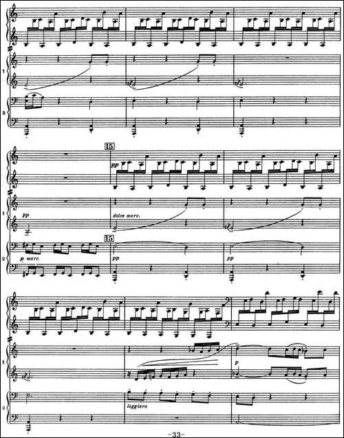 Nights in the Gardens of Spain 西班牙花园之夜 双钢琴版-Ⅱ-Danza lejan-钢琴谱