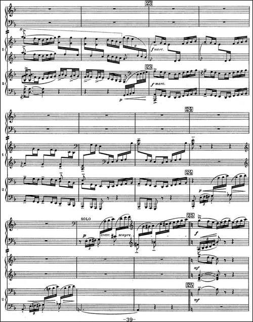 Nights in the Gardens of Spain 西班牙花园之夜 双钢琴版-Ⅲ-En los jard-钢琴谱
