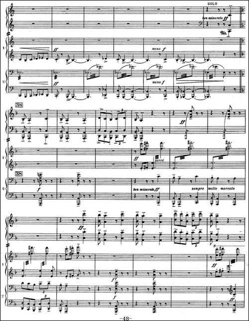 Nights in the Gardens of Spain 西班牙花园之夜 双钢琴版-Ⅲ-En los jard-钢琴谱