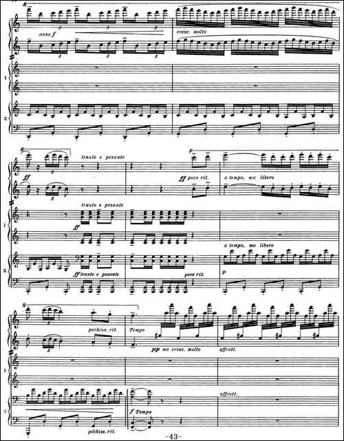 Nights in the Gardens of Spain 西班牙花园之夜 双钢琴版-Ⅲ-En los jard-钢琴谱